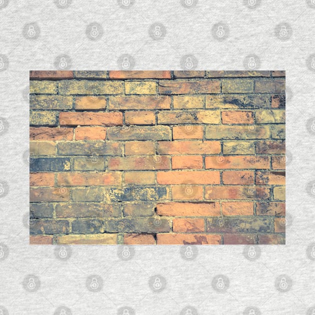 Old brick wall with cracks and scratches. Brick wall background. Distressed wall with broken bricks texture. House facade by AnaMOMarques